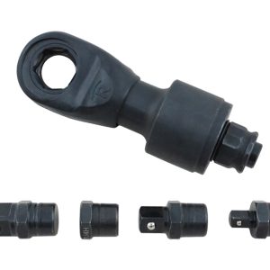 Hsutech multifunction ratchet wrench head with adapters and magnetic bit holder